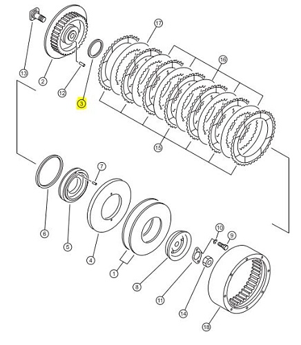 Кольцо 16Y-16-00007 Кольцо 16Y-16-00007