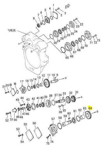 Шестерня 16Y-02A-00041 Шестерня 16Y-02A-00041